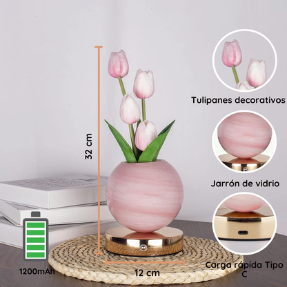 Lampara LED de Tulipanes