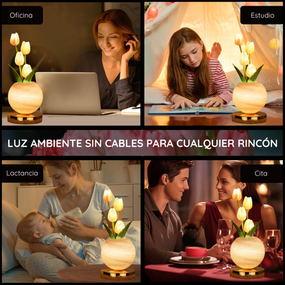 Lampara LED de Tulipanes