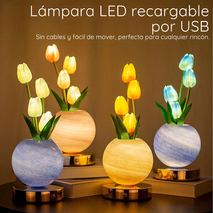 Lampara LED de Tulipanes